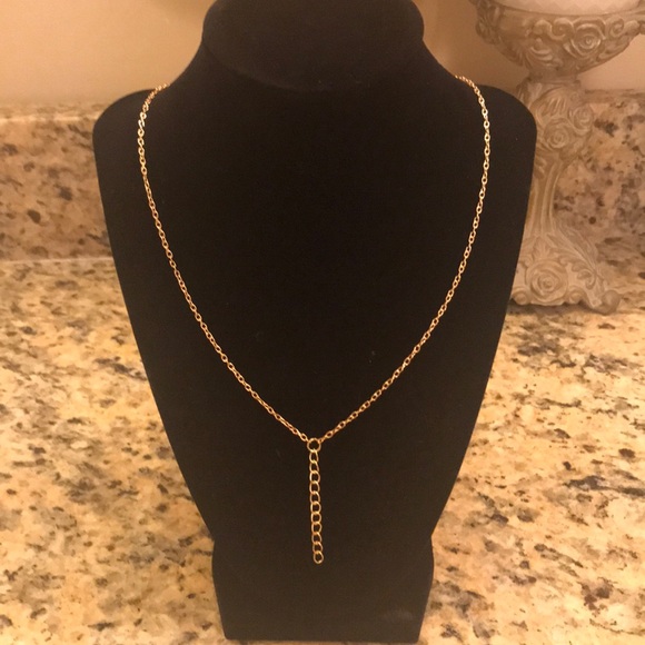NWOT Long Gold Colored Chain Necklace - Picture 1 of 5